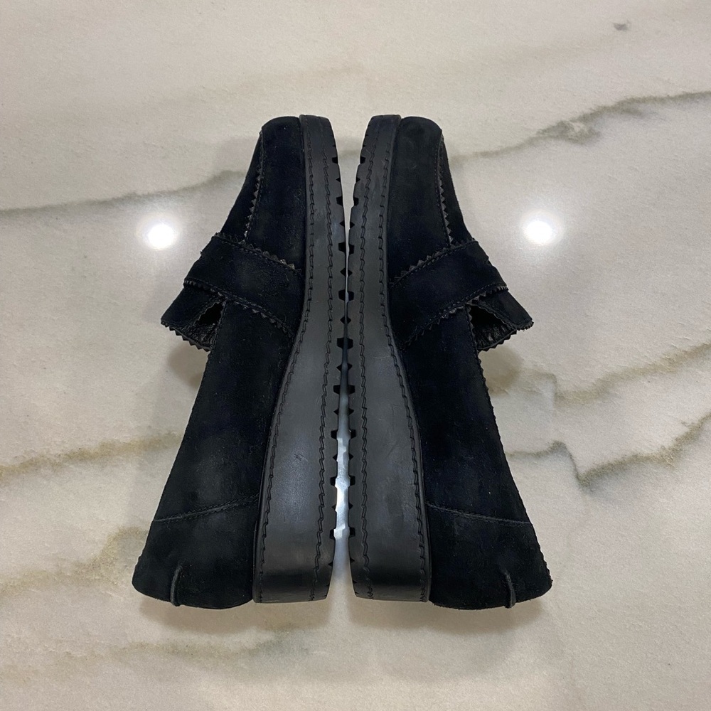 Stuart Weitzman Loafers Size 6 Black Suede Leather - Picture 9 of 15